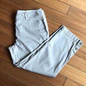 Ann Taylor Loft Original Crop Khaki Pants